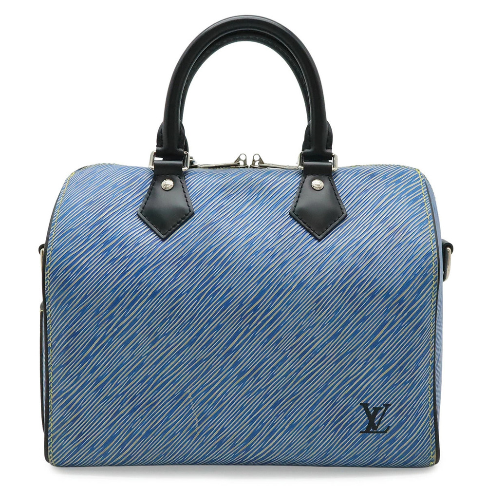 LOUIS VUITTON Epi Denim Speedy Bandouliere Handbag Boston Bag Blue